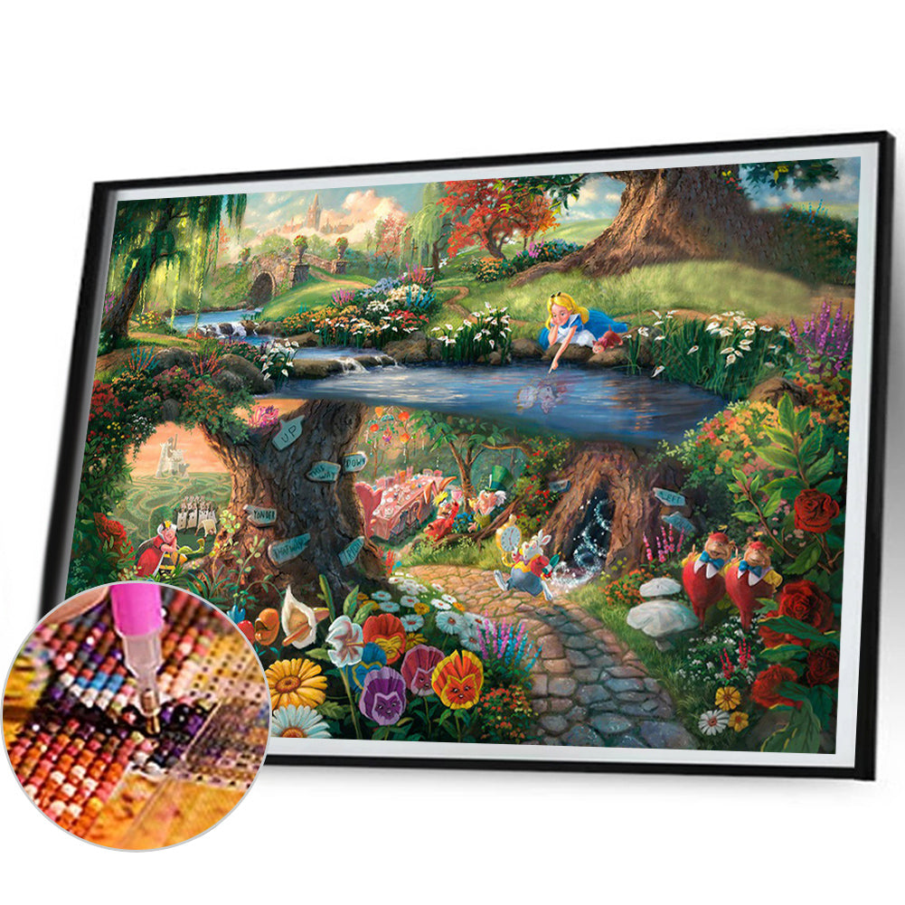Alice In Wonderland - Full Round Drill Diamond Painting 50*40CM