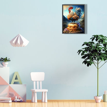 Rooster Independence - Full Round Drill Diamond Painting 30*40CM