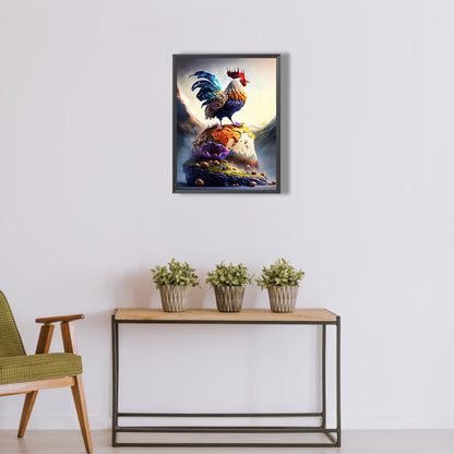 Rooster Independence - Full Round Drill Diamond Painting 30*40CM