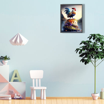 Rooster Independence - Full Round Drill Diamond Painting 30*40CM