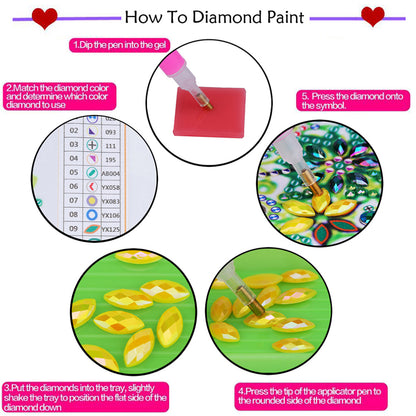Cartoon Koala Holding Love - Special Shaped Drill Diamond Painting 30*30CM