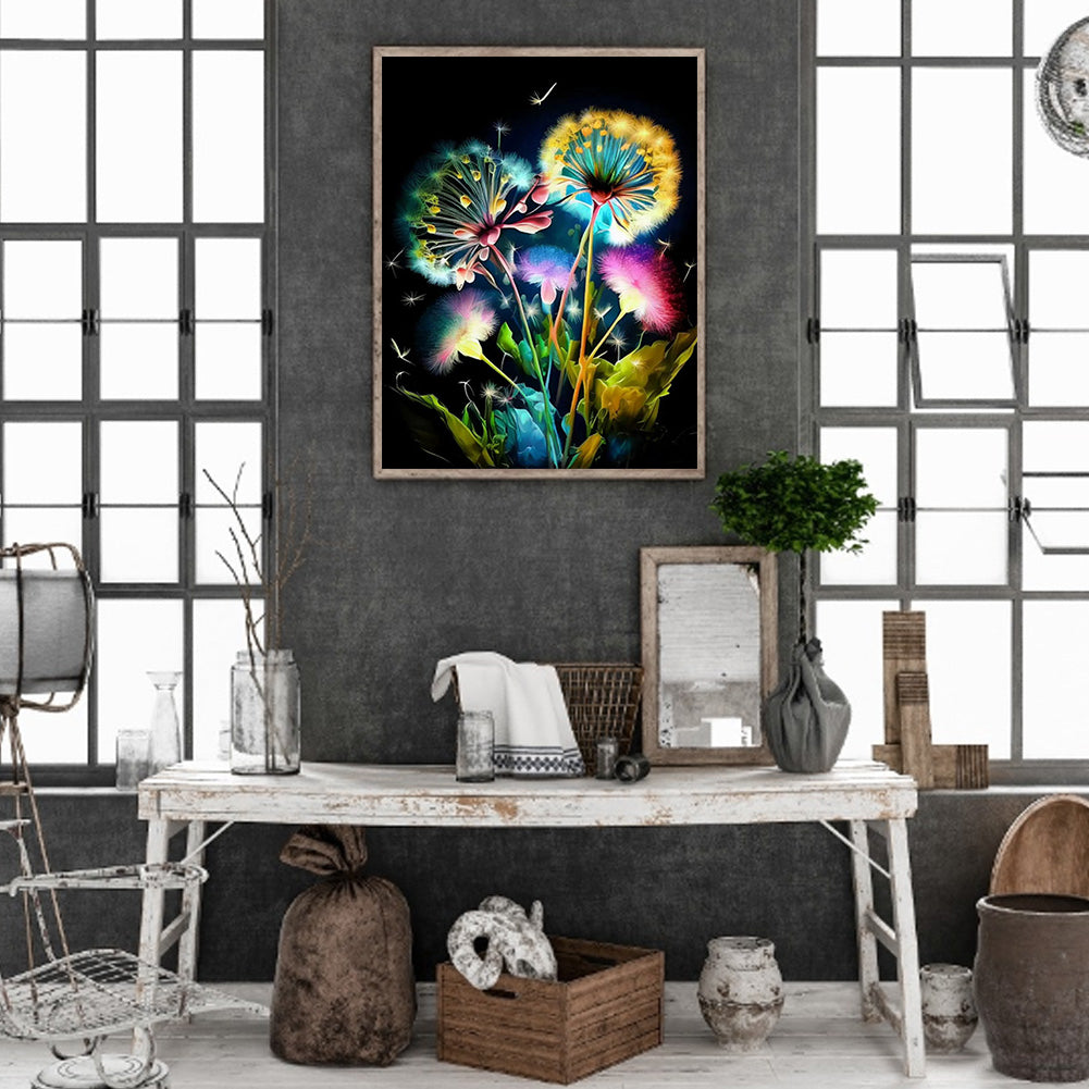 Dandelion - Full Square Drill Diamond Painting 30*40CM