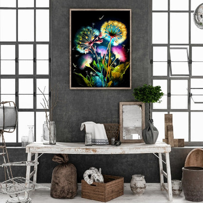 Dandelion - Full Square Drill Diamond Painting 30*40CM