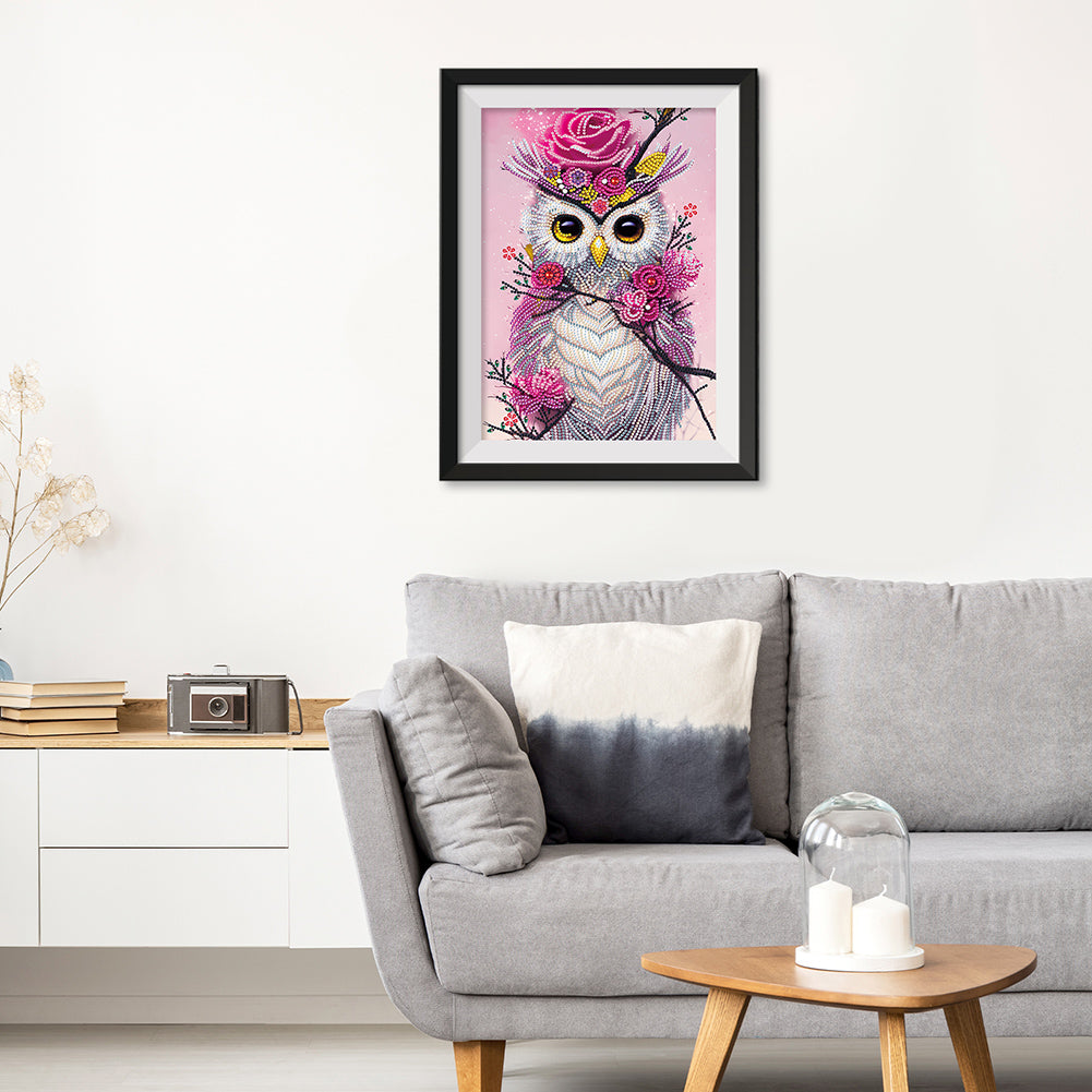 Owl - Special Shaped Drill Diamond Painting 30*40CM