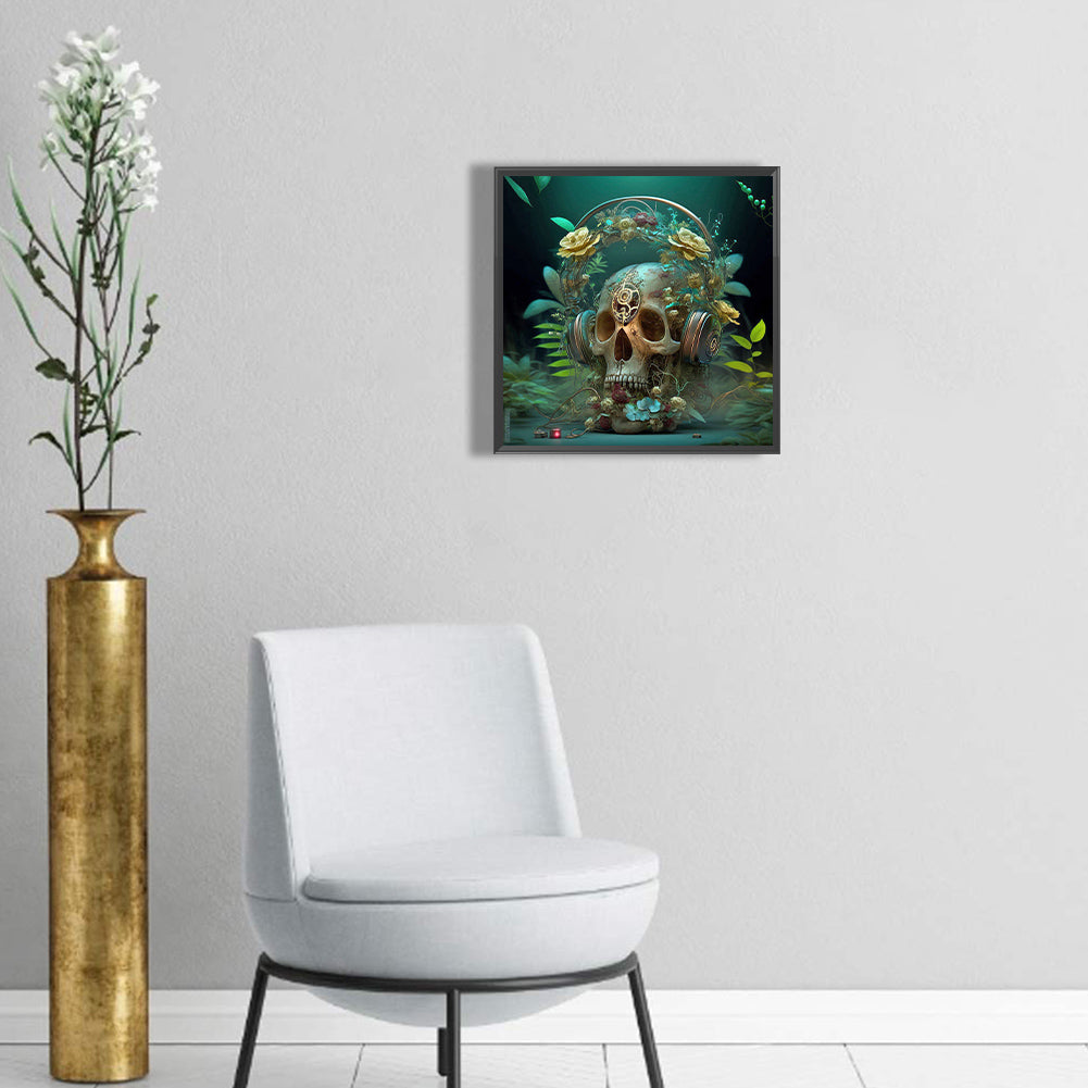 Unique Green Headphones - Full Round Drill Diamond Painting 30*30CM