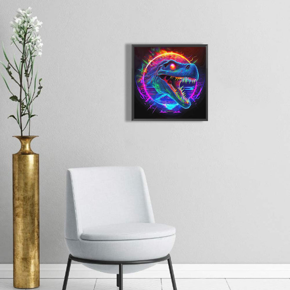 Color Tyrannosaurus Rex - Full Round Drill Diamond Painting 30*30CM