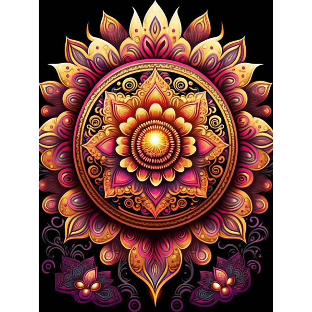 Metal Mandala - Full Round Drill Diamond Painting 30*40CM