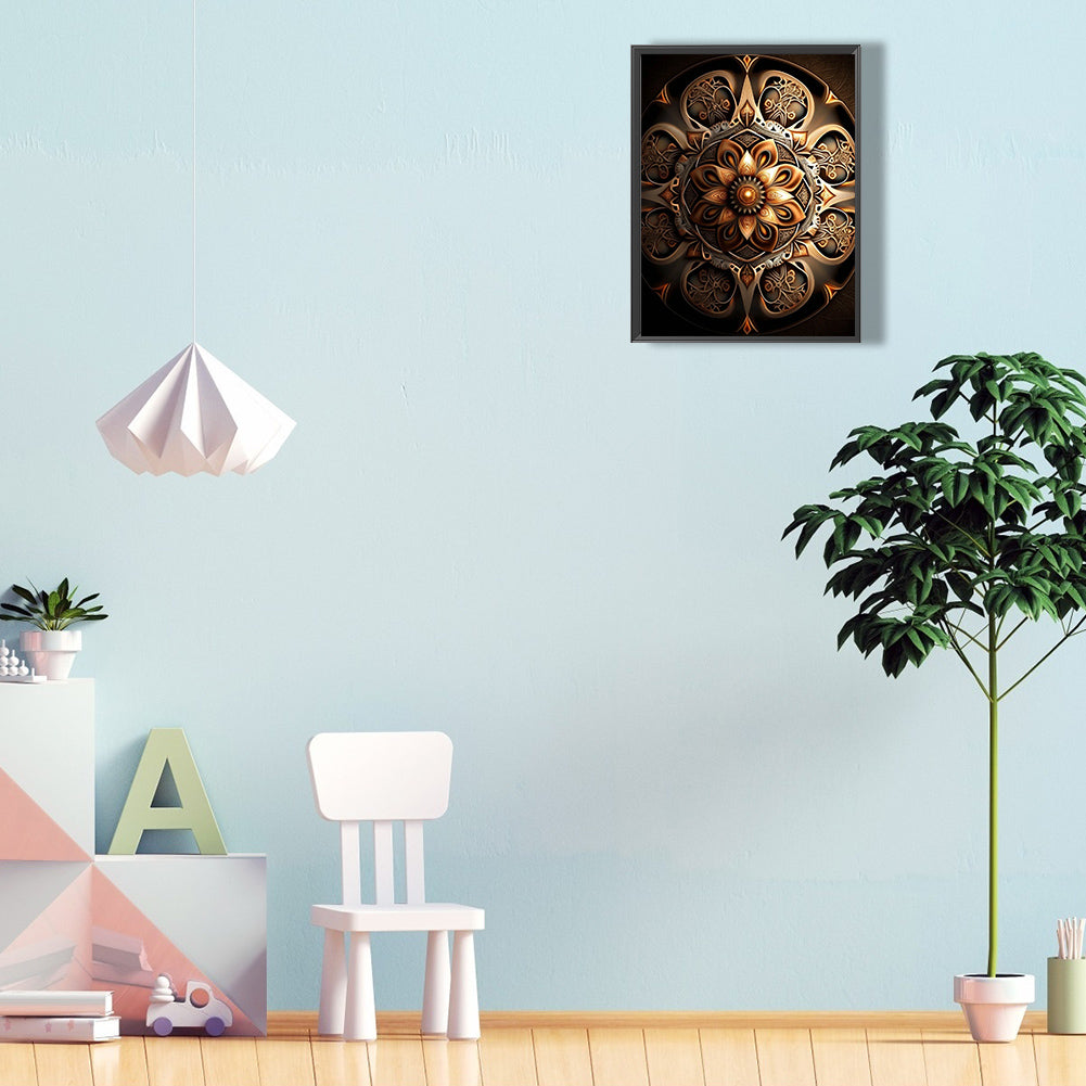 Metal Mandala - Full Round Drill Diamond Painting 30*40CM