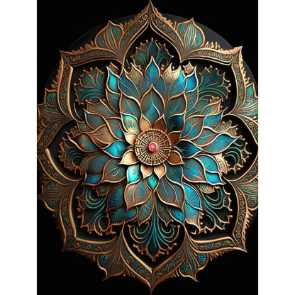 Metal Mandala - Full Round Drill Diamond Painting 30*40CM