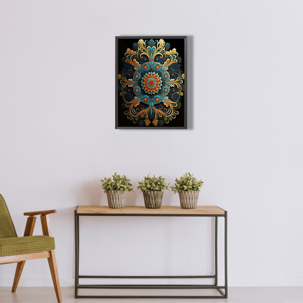 Metal Mandala - Full Round Drill Diamond Painting 30*40CM