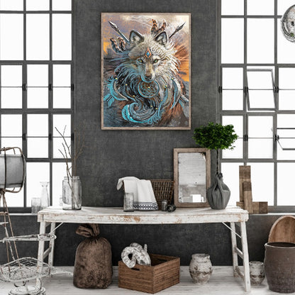 War Wolf - Full Round Drill Diamond Painting 30*40CM