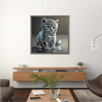 Kitten - Full Round Drill Diamond Painting 30*30CM