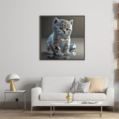 Kitten - Full Round Drill Diamond Painting 30*30CM