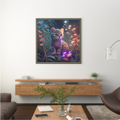 Kitten - Full Round Drill Diamond Painting 30*30CM