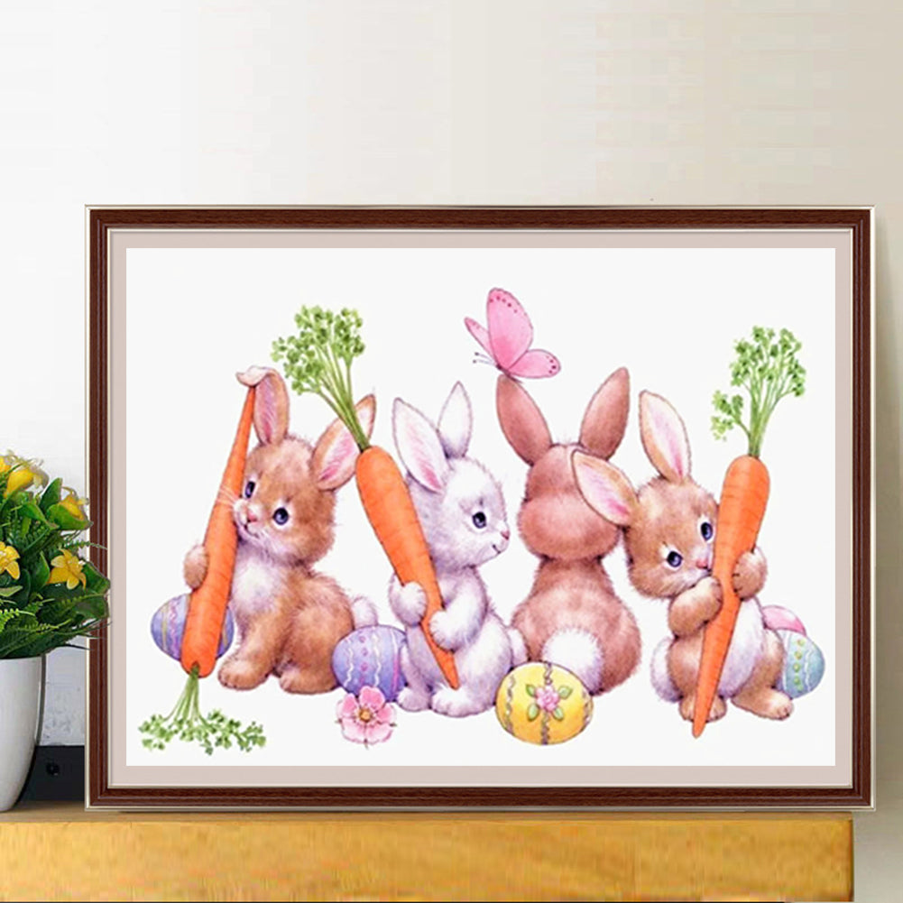 Rabbit - Full Square Drill Diamond Painting 30*40CM