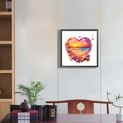 Love Beach - Full Round Drill Diamond Painting 30*30CM