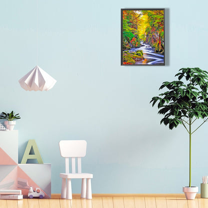 Greenwood Creek - Full Round Drill Diamond Painting 30*40CM