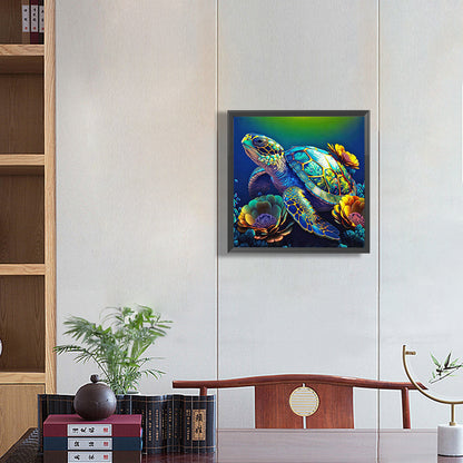 Sea Turtle - Full Round Drill Diamond Painting 30*30CM