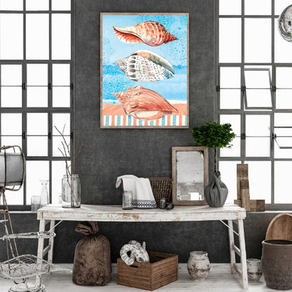 Beach Shells - Full Round Drill Diamond Painting 30*40CM