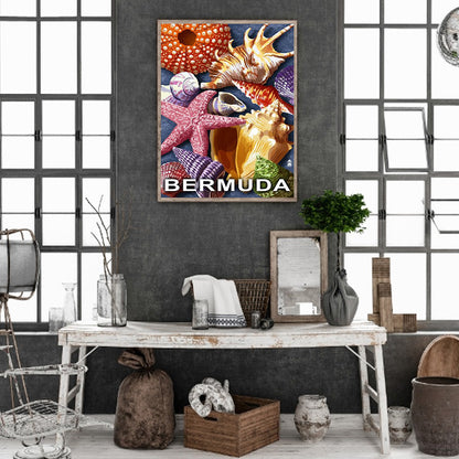 Beach Shells - Full Round Drill Diamond Painting 30*40CM
