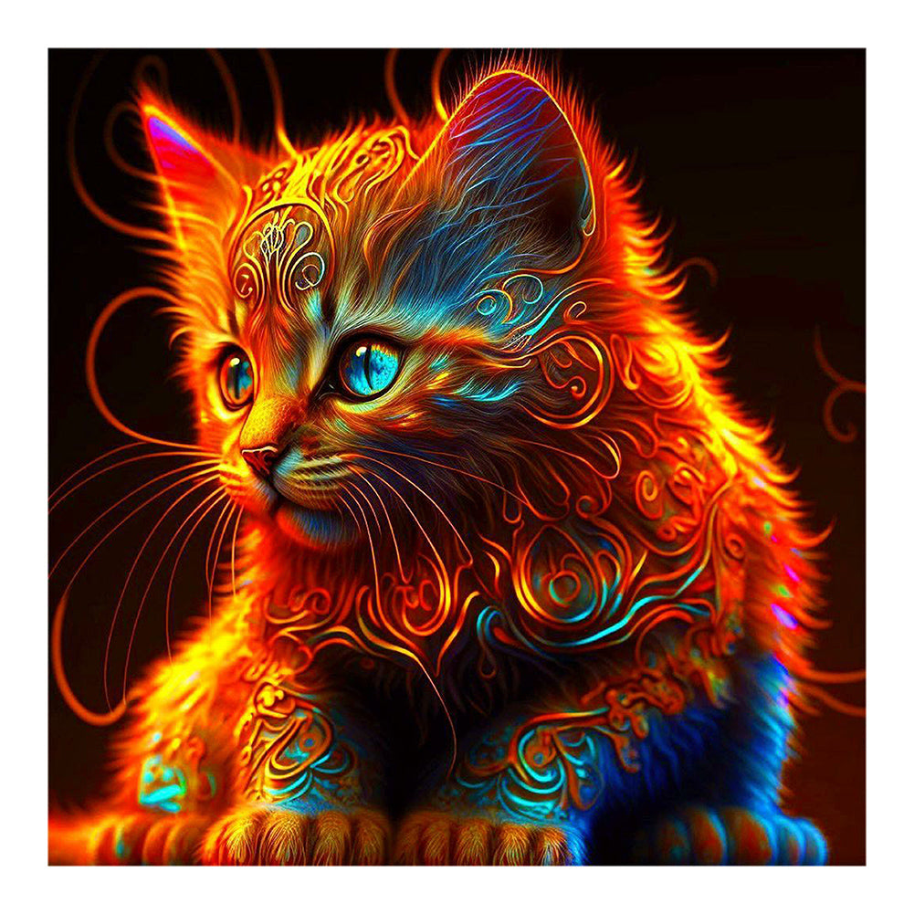 Glorious Kitten - Full Round Drill Diamond Painting 30*30CM