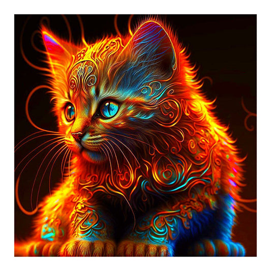 Glorious Kitten - Full Round Drill Diamond Painting 30*30CM