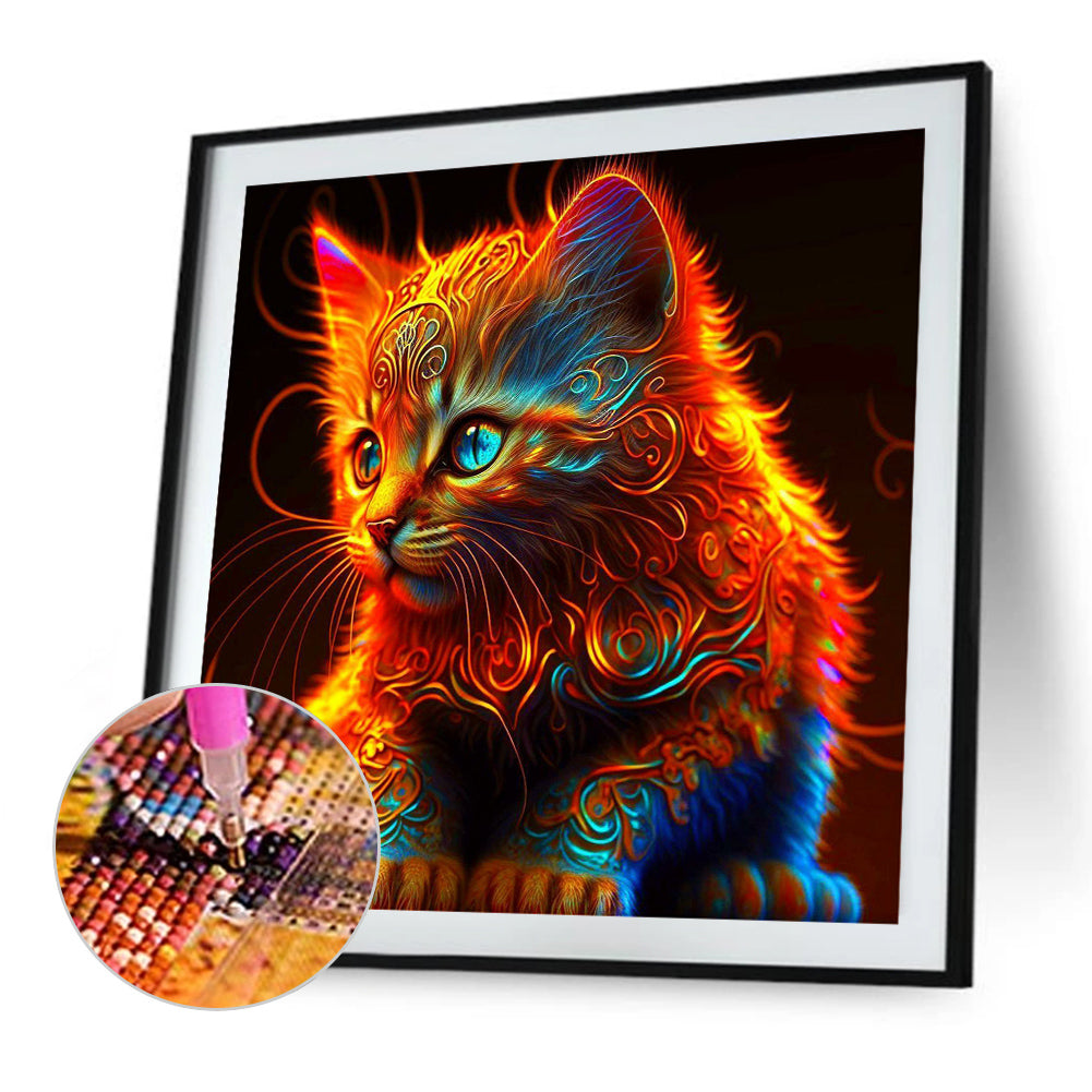 Glorious Kitten - Full Round Drill Diamond Painting 30*30CM