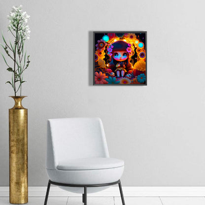 Big Eyed Girl - Full Round Drill Diamond Painting 30*30CM