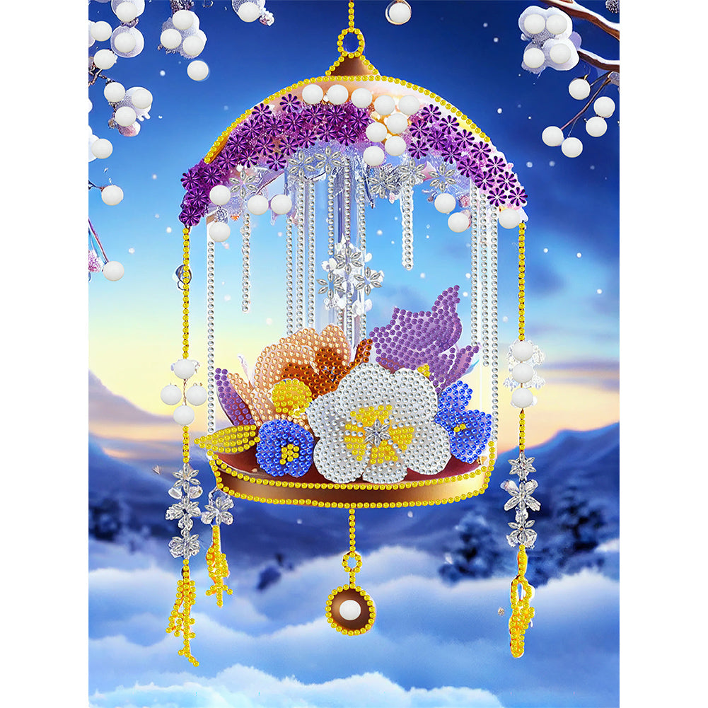 Purple Campanula - Special Shaped Drill Diamond Painting 30*40CM
