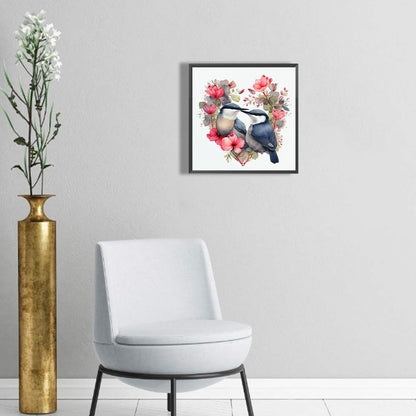Heart Shaped Bird Nest - Full Round Drill Diamond Painting 30*30CM