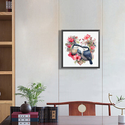Heart Shaped Bird Nest - Full Round Drill Diamond Painting 30*30CM
