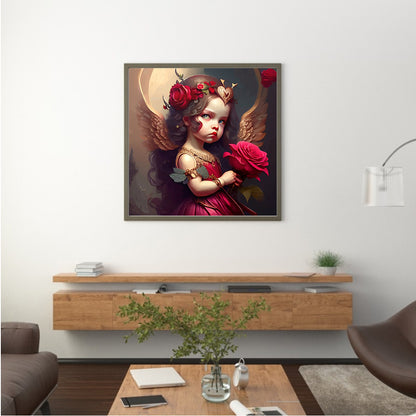 Rose Warrior Girl - Full Round Drill Diamond Painting 30*30CM