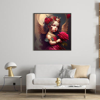 Rose Warrior Girl - Full Round Drill Diamond Painting 30*30CM