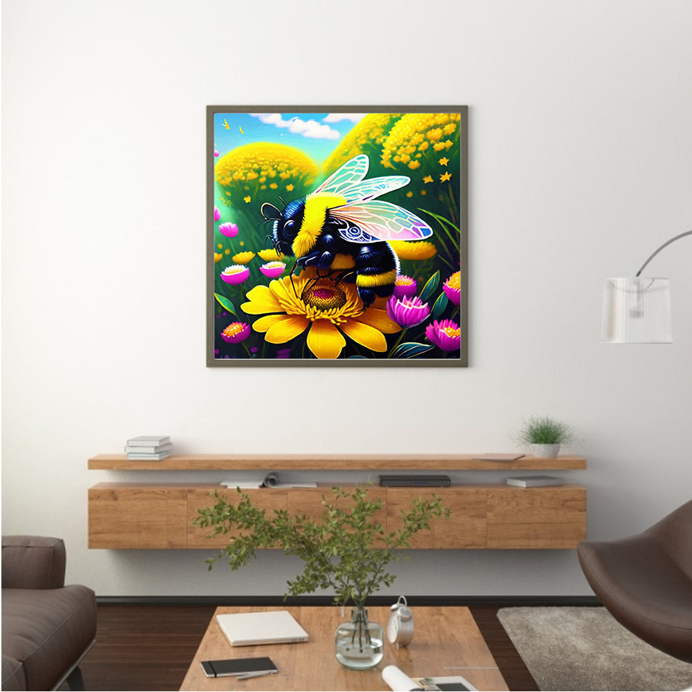 Bee - Full Round Drill Diamond Painting 30*30CM