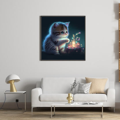 Kitten - Full Round Drill Diamond Painting 30*30CM
