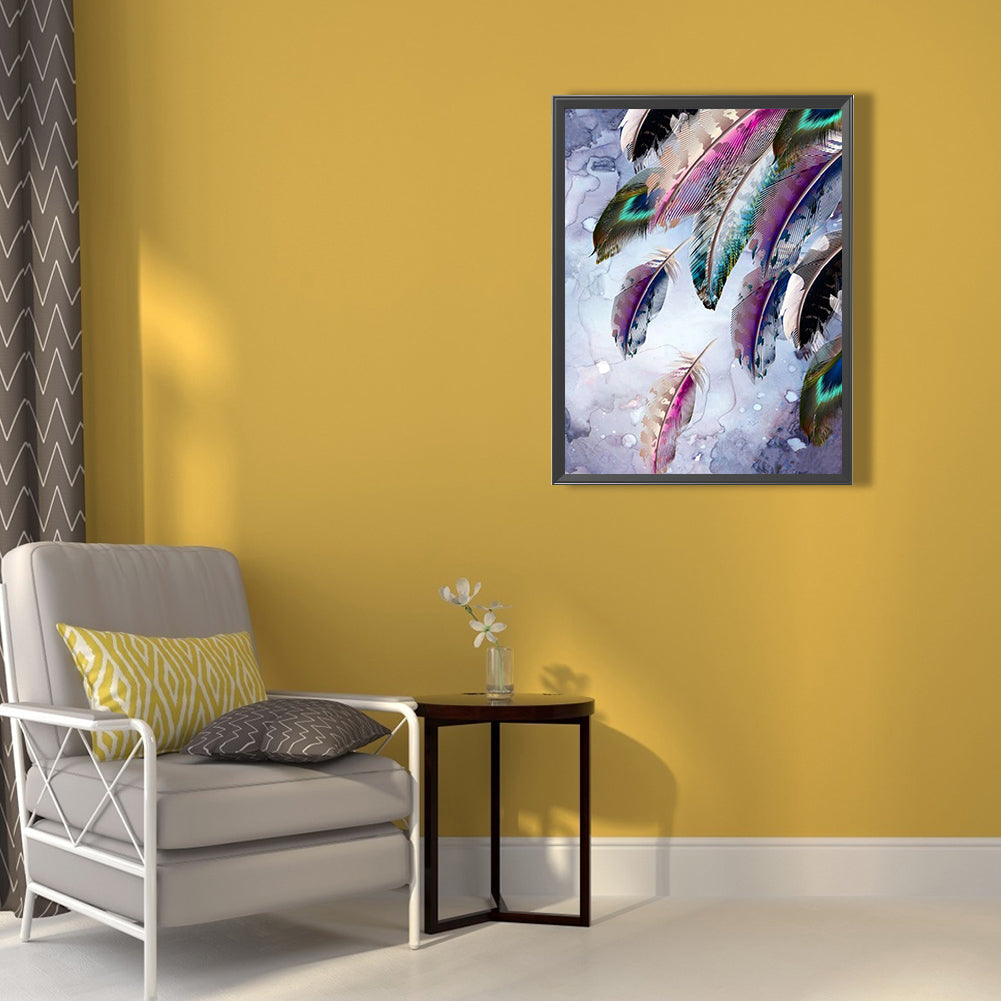 Feather - Full Round Drill Diamond Painting 50*60CM