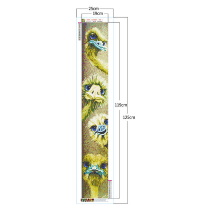 Ostrich - Full Round Drill Diamond Painting 25*125CM