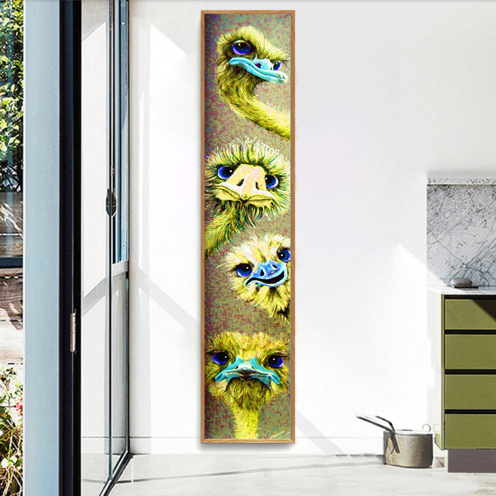 Ostrich - Full Round Drill Diamond Painting 25*125CM