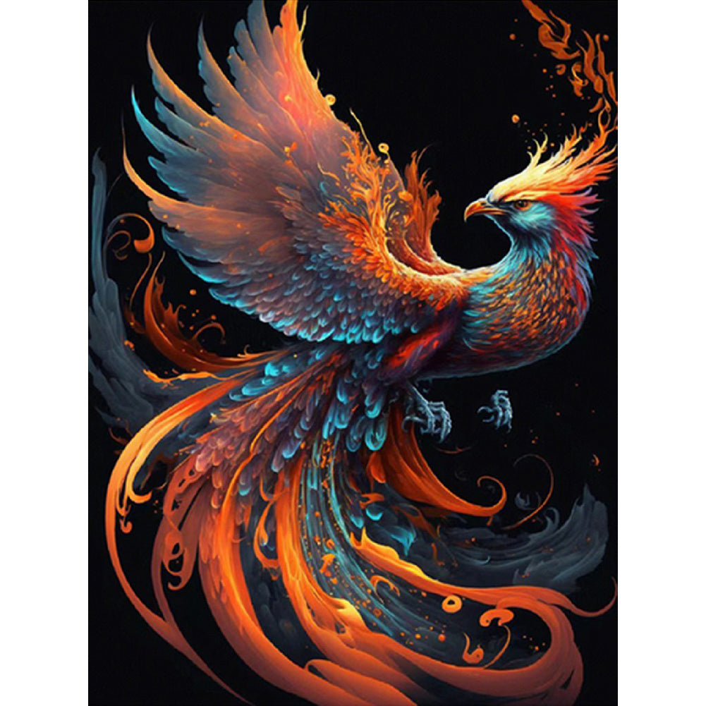Flaming Phenix - Full Round Drill Diamond Painting 30*40CM