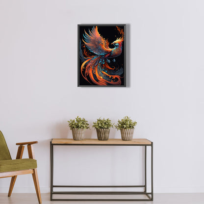 Flaming Phenix - Full Round Drill Diamond Painting 30*40CM