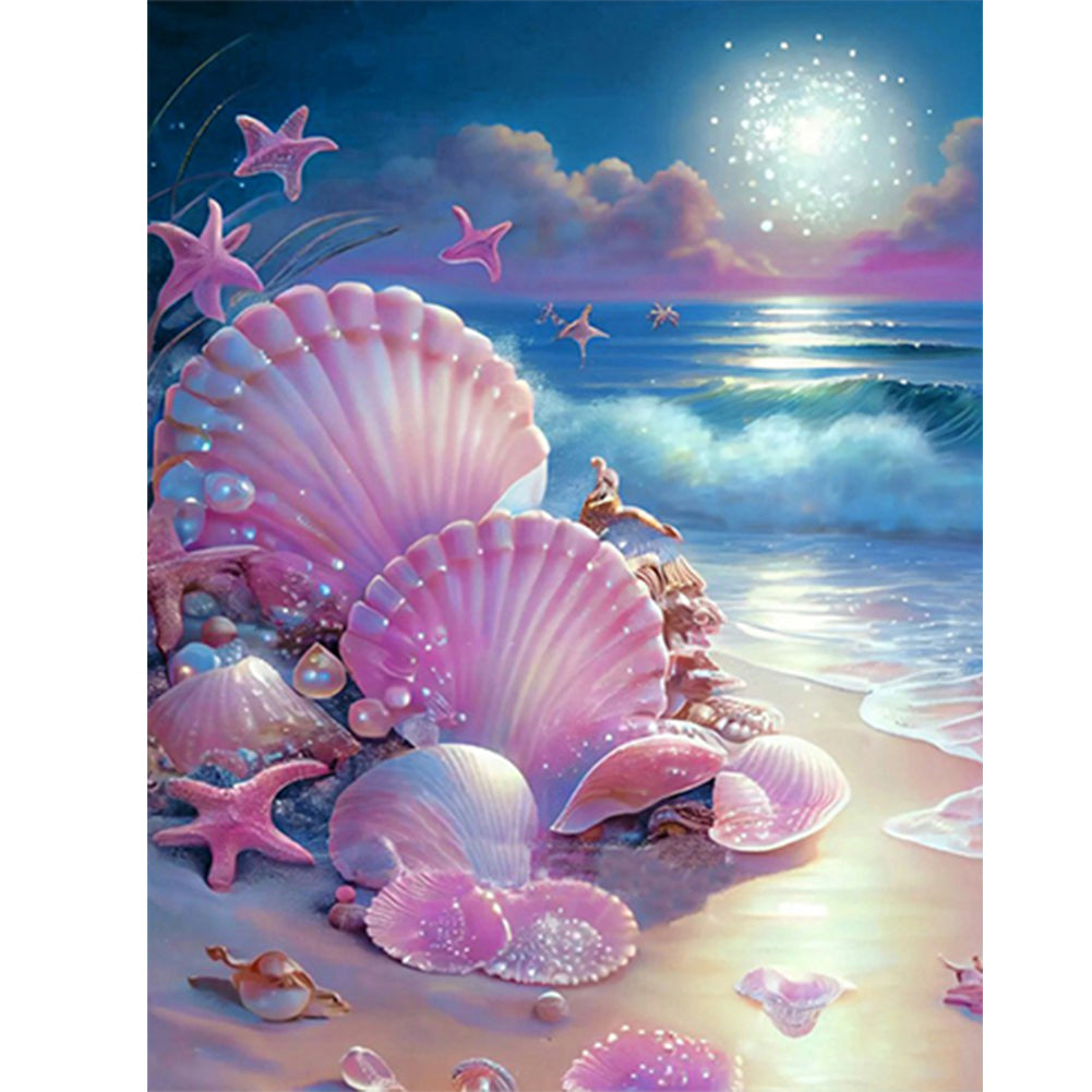 Beach Shells - Full Round Drill Diamond Painting 40*50CM