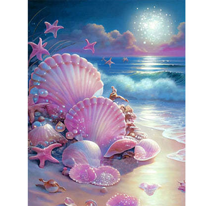 Beach Shells - Full Round Drill Diamond Painting 40*50CM