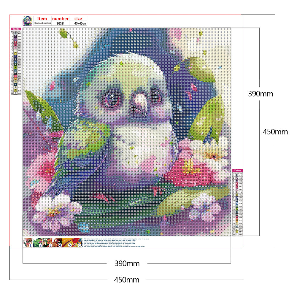 Small Parrot - Full Round Drill Diamond Painting 45*45CM