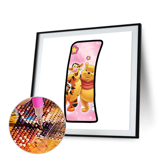 Pooh Letter I - Full Round Drill Diamond Painting 30*30CM