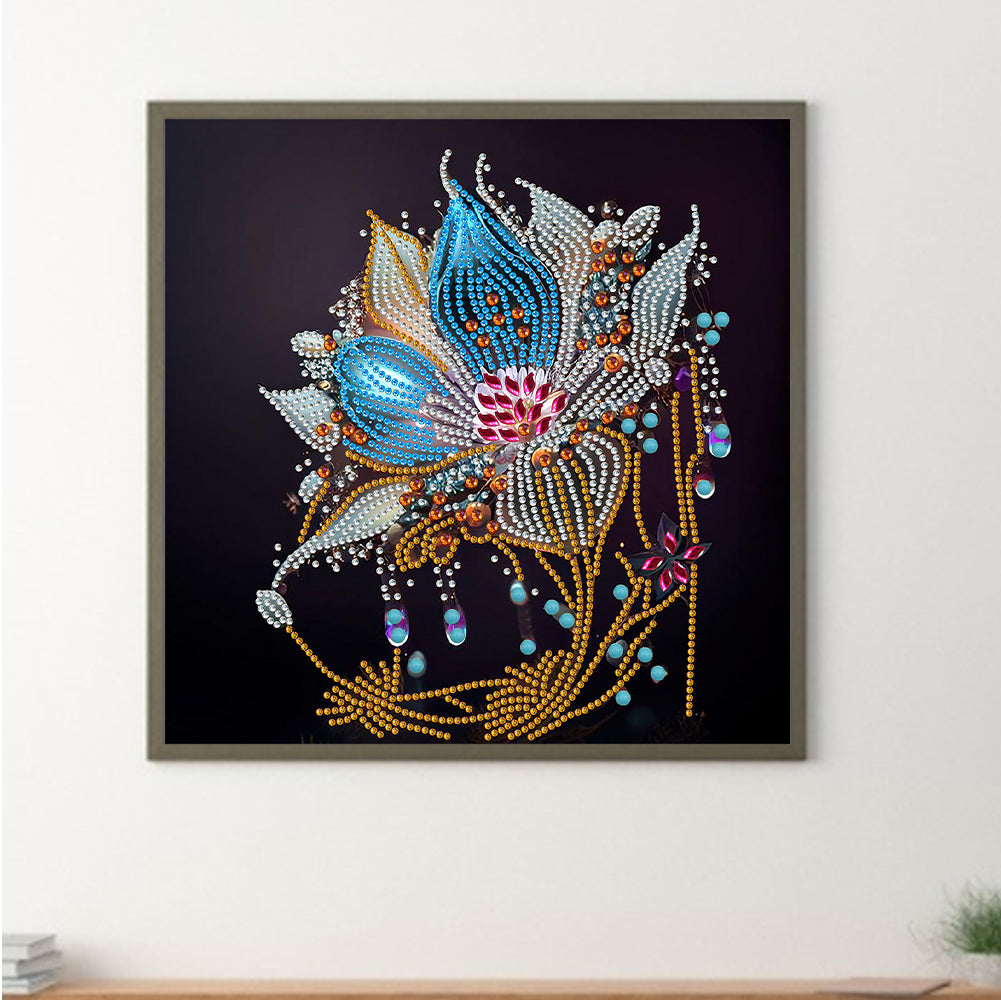 Crystal Flower - Special Shaped Drill Diamond Painting 30*30CM