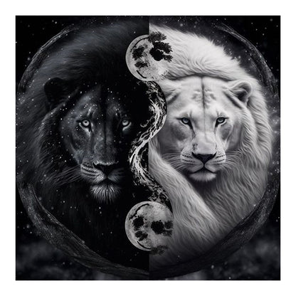 Lion Yin Yang Diagram - Full Square Drill Diamond Painting 35*35CM
