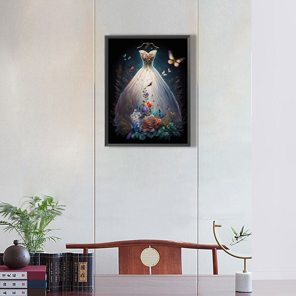 Dream Wedding Dress - Full Round Drill Diamond Painting 30*40CM