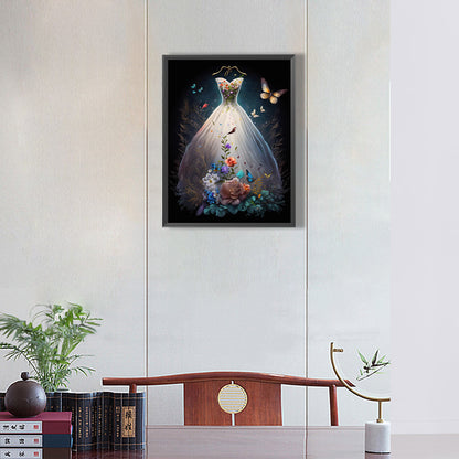 Dream Wedding Dress - Full Round Drill Diamond Painting 30*40CM