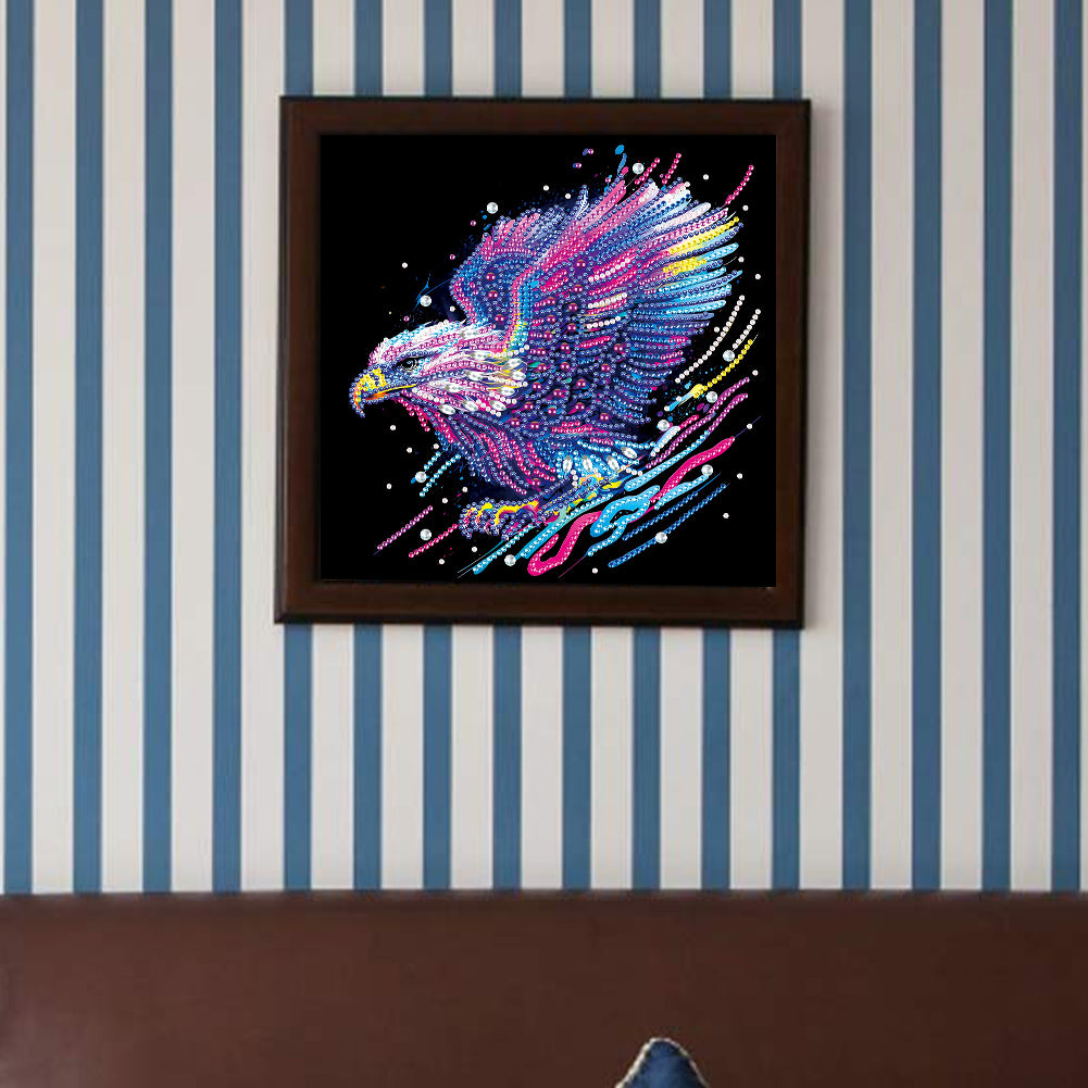 Colored Eagle - Special Shaped Drill Diamond Painting 30*30CM
