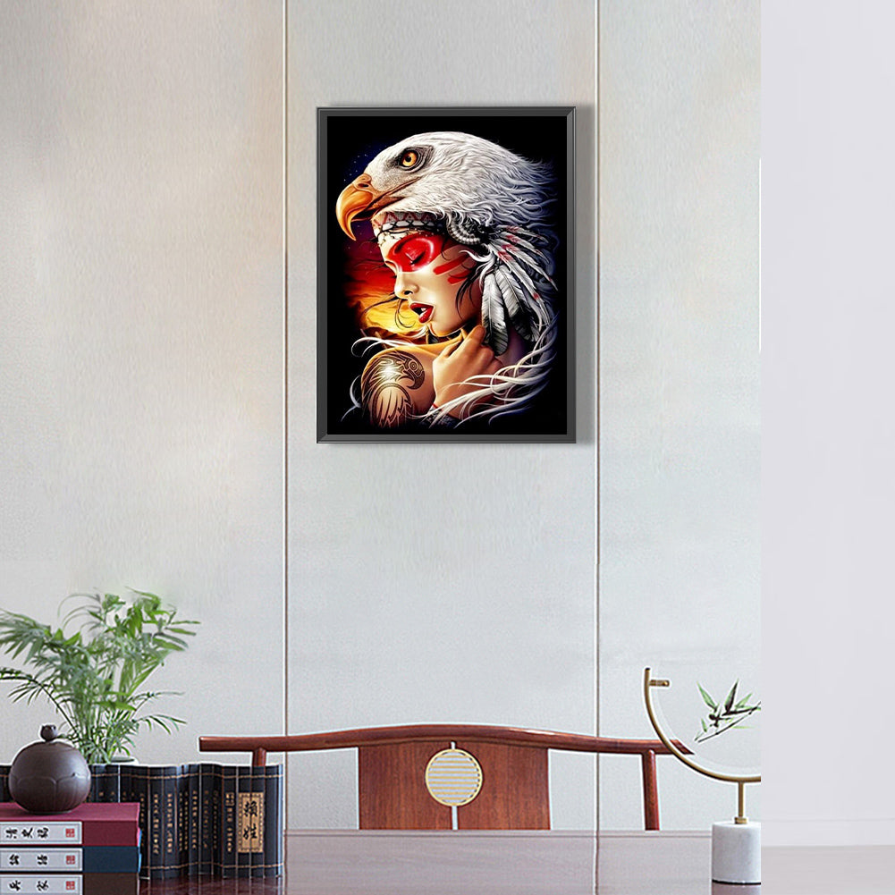 Indians - Full Round Drill Diamond Painting 30*40CM
